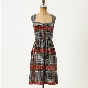 Anthropologie Maple Dress 100% Silk 8